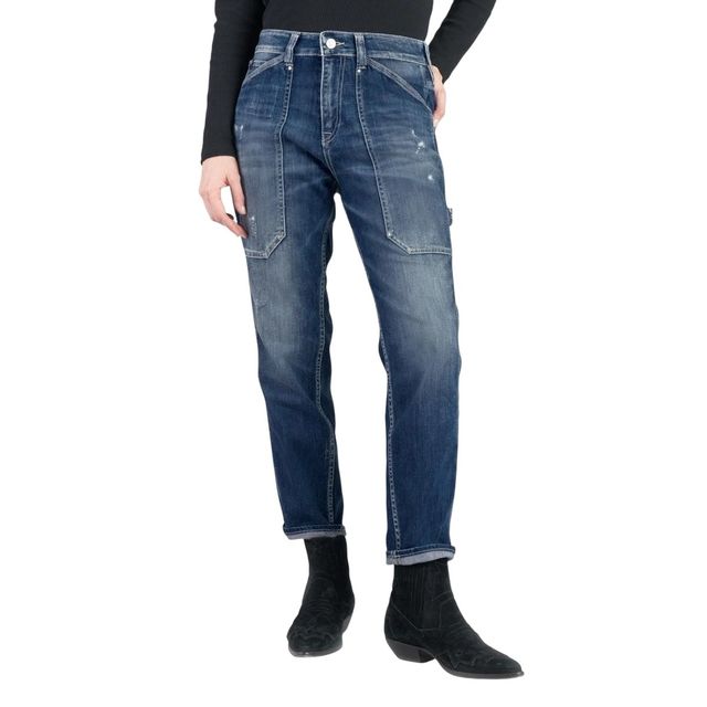 Front: Le Temps Des Cerises Girlfriendjeans 400/60 Union blue denim