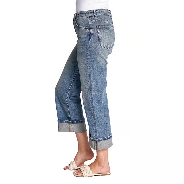 Seitenansicht: Zhrill Damenjeans ZHJOSA D125701-W701blue124 loose fit 7/8Länge weites Bein