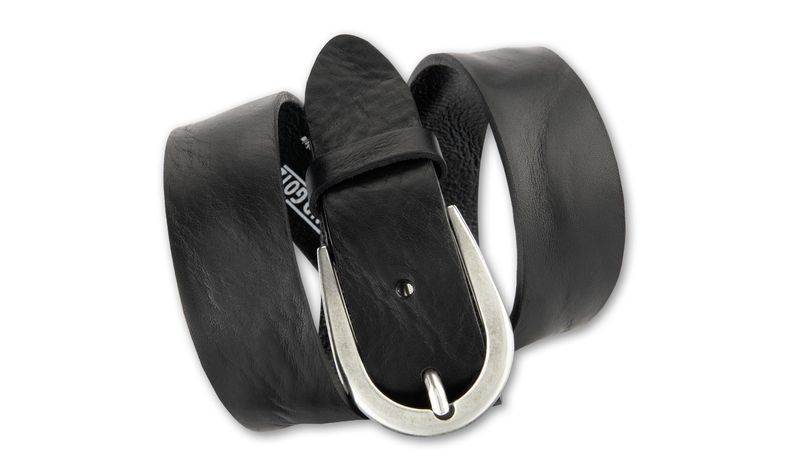 B. Götz Walkledergürtel geprägt schwarz 351653