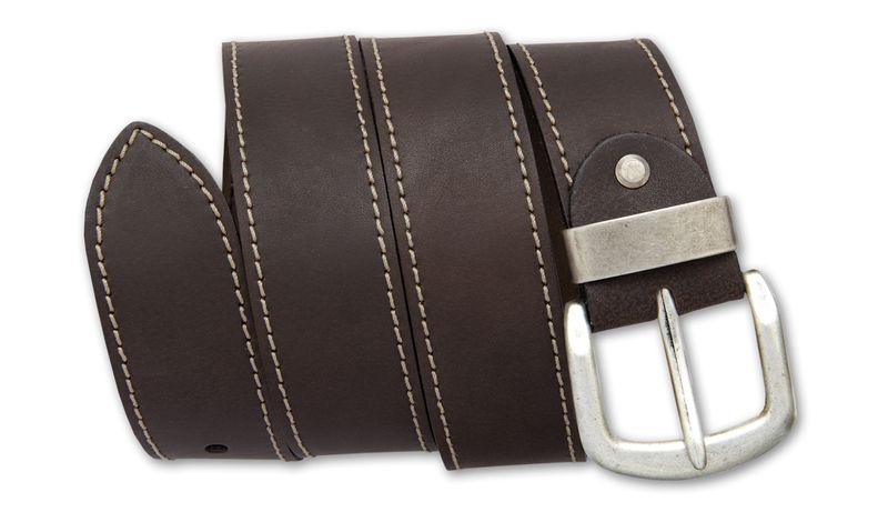Bernd Götz Pull Up Ledergürtel dunkelbraun Kontrastnaht 4,0cm breit 401560