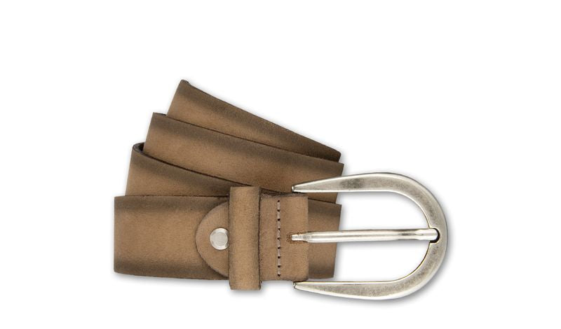 Bernd Götz Velours Ledergürtel camel 3,5cm breit 351363