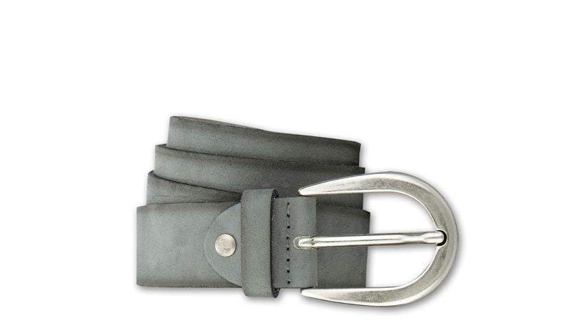 Bernd Götz Velours Ledergürtel grau 3,5cmbreit 351363