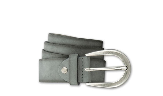 Bernd Götz Velours Ledergürtel grau 3,5cmbreit 351363
