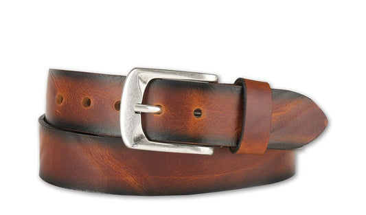 Bernd Götz Walkledergürtel geprägt cognac 4cm breit 402187