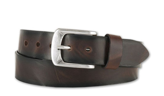 Bernd Götz Walkledergürtel geprägt dunkelbraun 4cm breit 402187