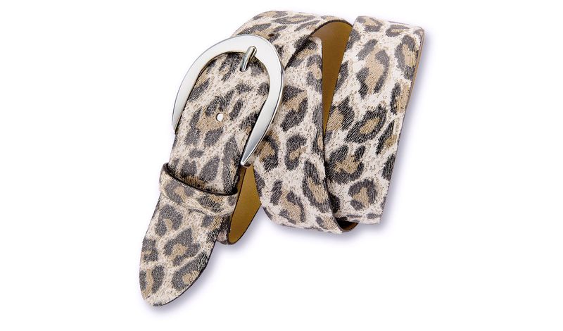 Bernd Götz Leo Veloursleder Gürtel beige 3,5cm breit 351657