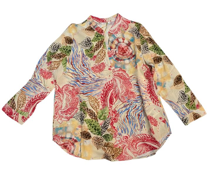 Vorderseite: Key Largo OCEAN  v-neck WB00191 coral red 1304 Tunikabluse