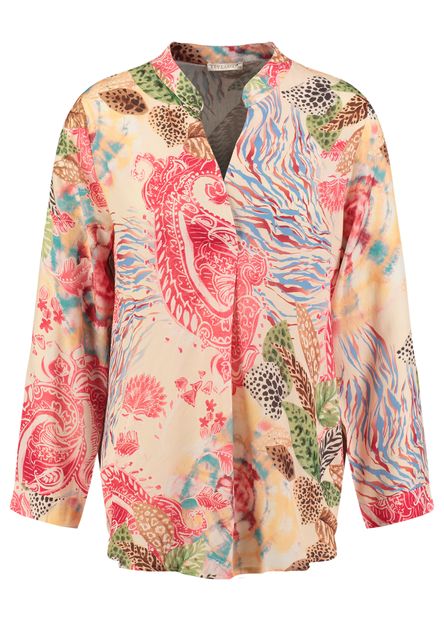 Frontansicht: Key Largo OCEAN  v-neck WB00191 coral red 1304 Tunikabluse