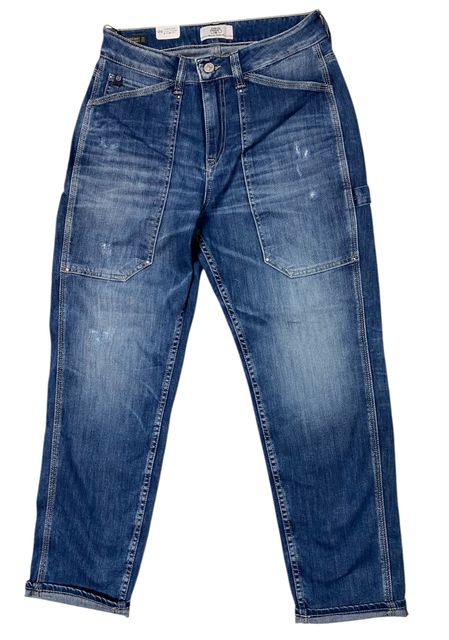 Le Temps Des Cerises Girlfriendjeans 400/60 Union blue denim Vorderseite