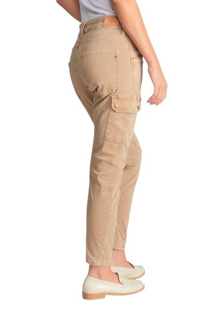 Seitansicht: Le Temps Des Cerises Cargohose Damen beige RIVERA