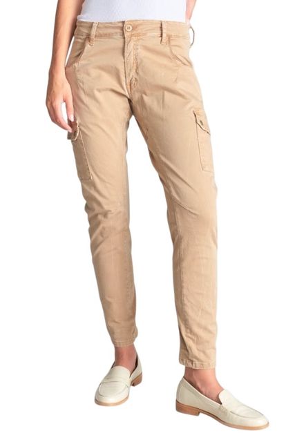 Frontansicht: Le Temps Des Cerises Cargohose Damen beige RIVERA