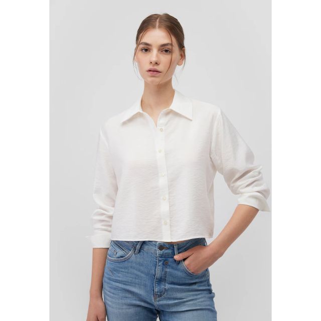  Front am Modell:Mavi WOVEN SHORT SHIRT 1211025-620 white