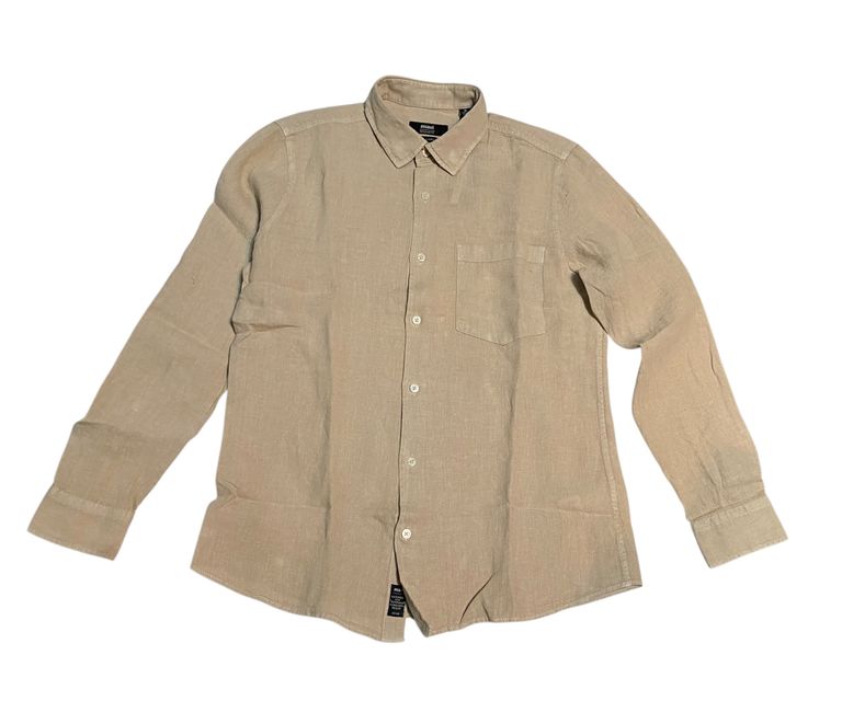 Frontansicht: Mavi LONG SLEEVE SHIRT 0211472-70004 feather grey Leinenhemd