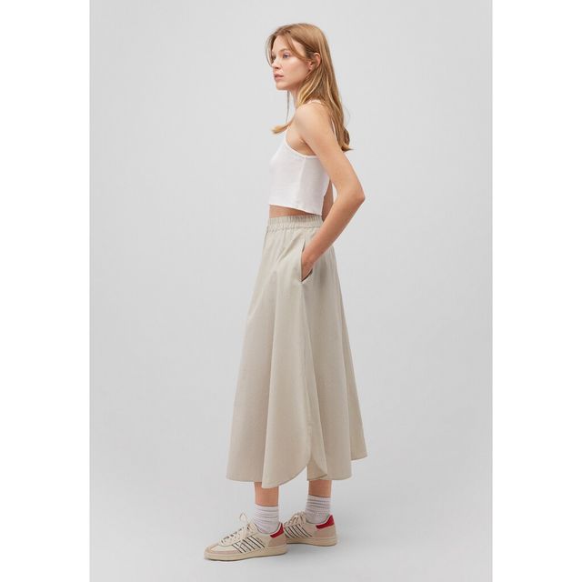 Seitenansicht: Mavi WOVEN SKIRT 1310620-70134 silver birch