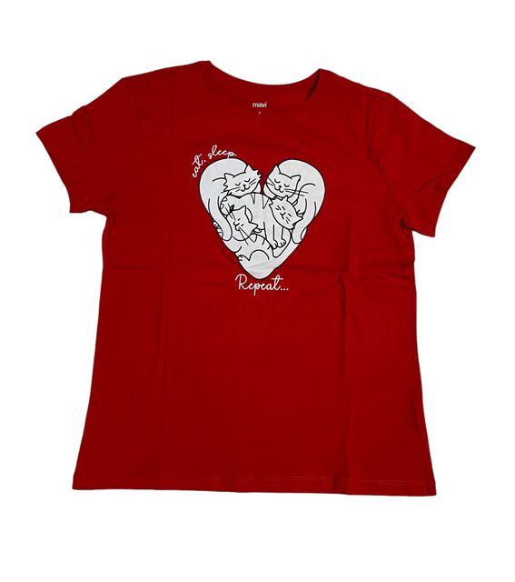 Mavi CAT HEART T-Shirt salsa1612604-82054