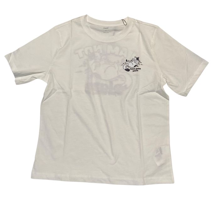 Vorderseite:Mavi CAT CHILLING TEE 1612980-70057 antique white Damen T-Shirt