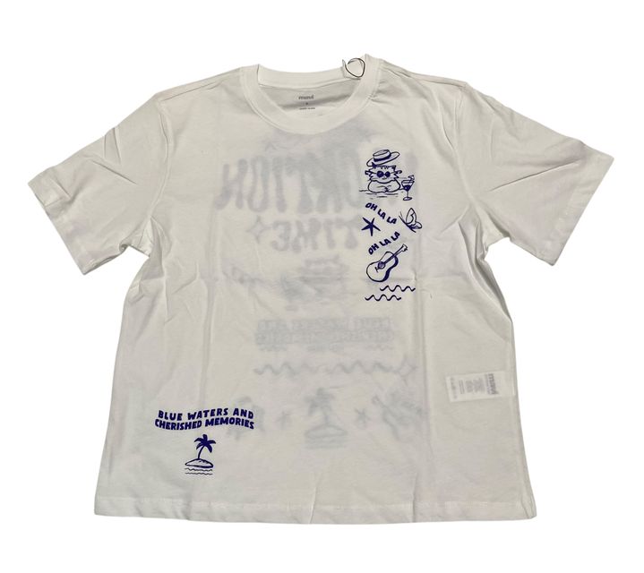 Frontansicht: Mavi BEACH PRINTED T-SHIRT 1613168-70057 antique white 