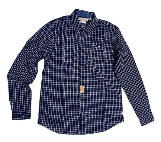 Petrol Industries M-1020-SIL418 Men Shirt Long Sleeve Check 5079 dark indigo