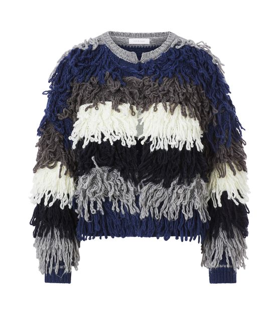 Rich&Royal 2508-104 Shaggy Open Edge Cardigan 844 silver mist