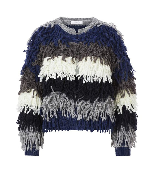 Rich&Royal 2508-104 Shaggy Open Edge Cardigan 844 silver mist