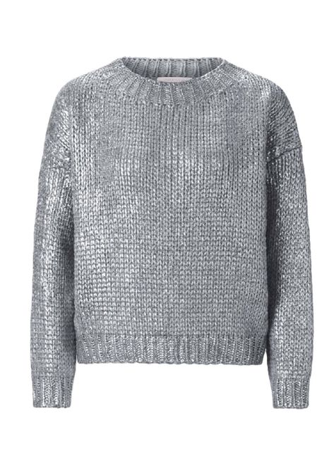 Frontansicht: Rich&Royal 2510-181 Foil Printed Crew Neck Pullover 995 silver