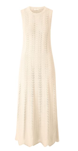 Rich&Royal  2505-698 pearl white 113 Ajour A-line Knit Dress