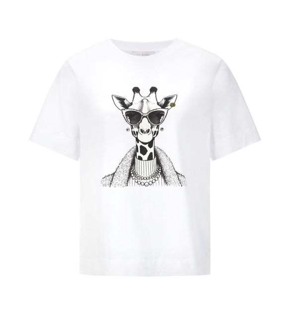 Frontansicht: Rich&Royal T-Shirt 2506-464 weiß 100  easy fit Giraffen-Glitzerprint  
