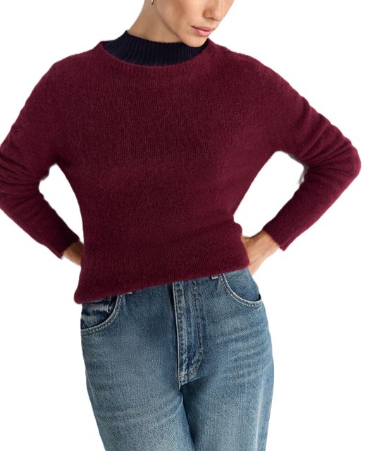 Frontansicht: Rich&Royal Cozy Crew Neck 599 ruby glow Pullover