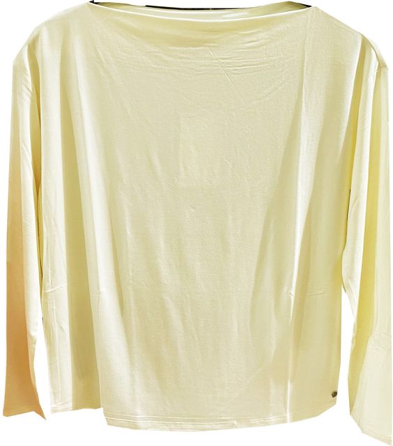 Surkana Feinjersey Shirt hellbeige U-Boot-Ausschnitt 554NEBU012