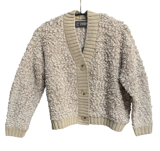 Zhrill cropped Strickcardigan taupe Bouclé ZHGLORIA FRAY ZX147-N3027