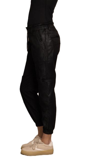 Seitenansicht: ZHRILL Damen Cargohose  knöchellang elastischer Bund ZHFINNA N086-N9482 black 117