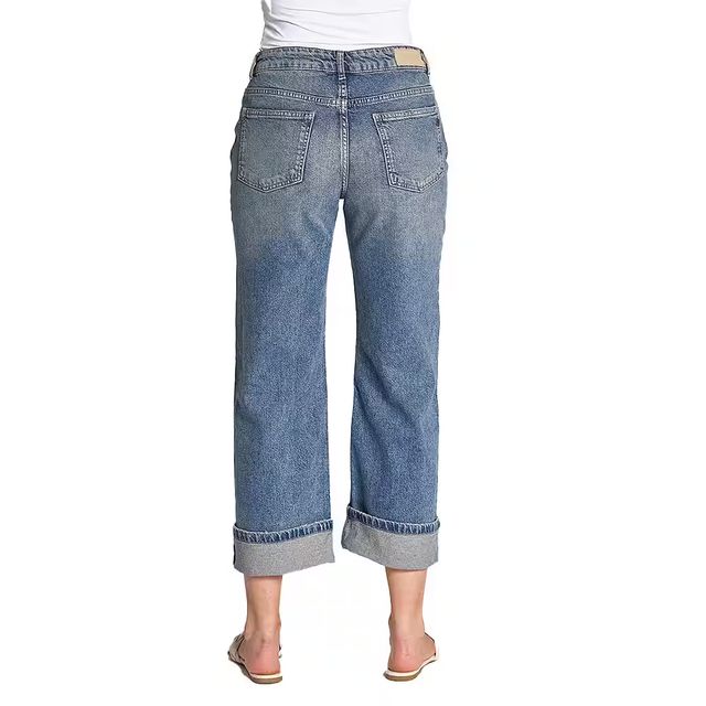 Rückansicht: Zhrill Damenjeans ZHJOSA D125701-W701blue124 loose fit 7/8Länge weites Bein