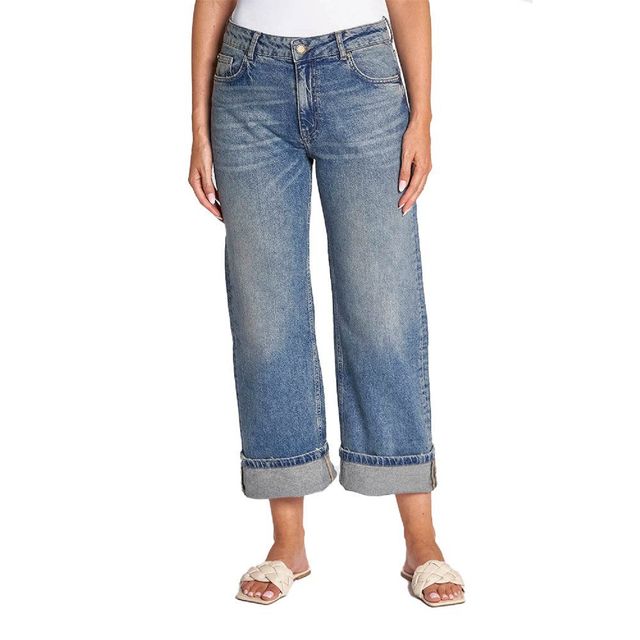 Frontansicht: Zhrill Damenjeans ZHJOSA D125701-W701blue124 loose fit 7/8Länge weites Bein